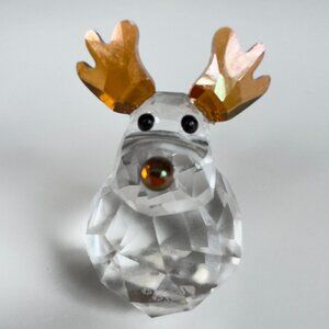 Retired Swarovski Rocking Reindeer in Original Box #1096034 Christmas Crystal